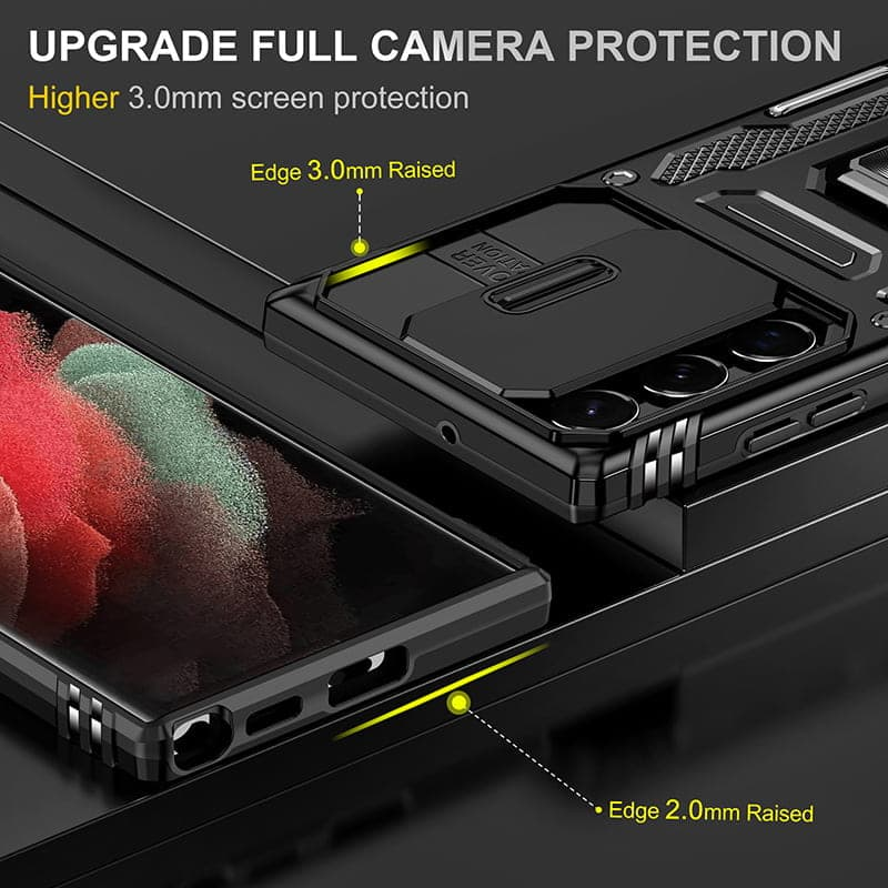 Ударопрочный чехол Camshield Army Ring для Samsung Galaxy S25 Ultra, Черный / Black 5, Силикон, купить оптом с доставкой