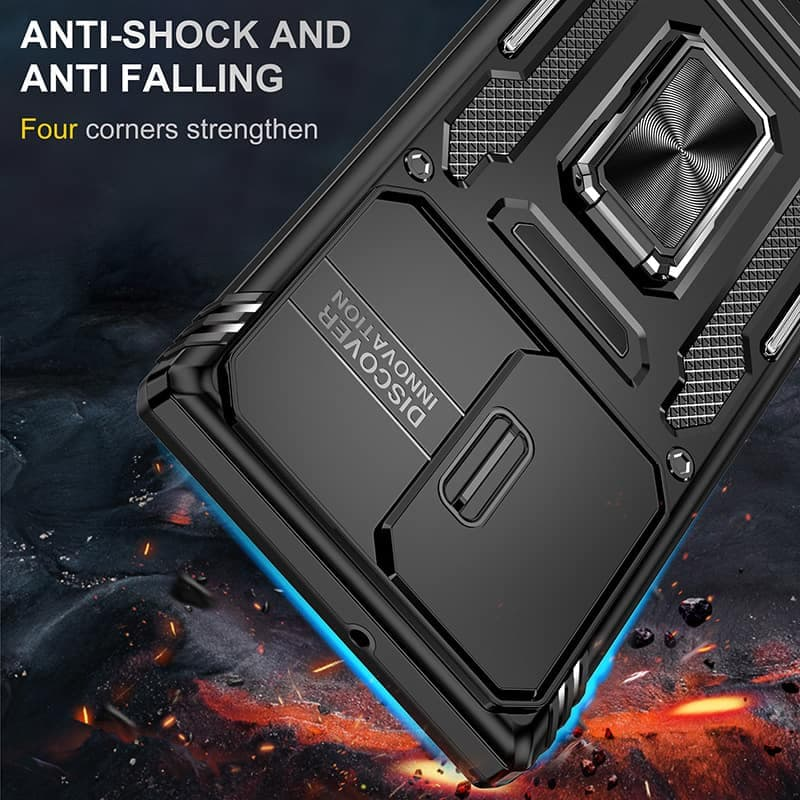 Ударопрочный чехол Camshield Army Ring для Samsung Galaxy S25 Ultra, Черный / Black 6, Силикон, купить оптом с доставкой