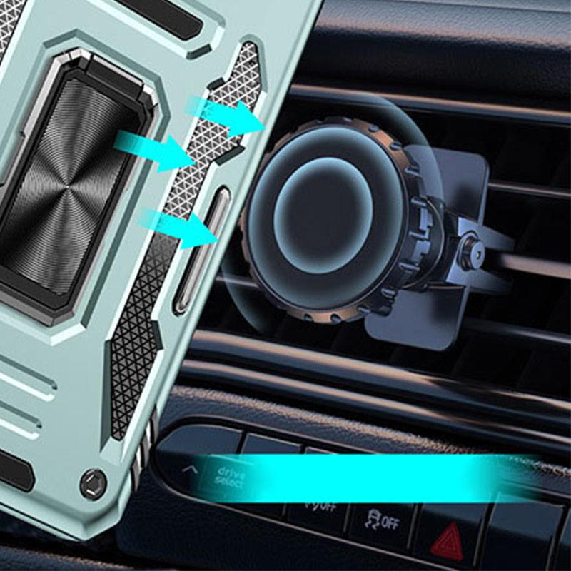 Противоударный чехол Camshield Army Ring для Xiaomi Redmi Note 14 4G (Int. version) | Бронированый с кольцом-подставкой на картинке №2