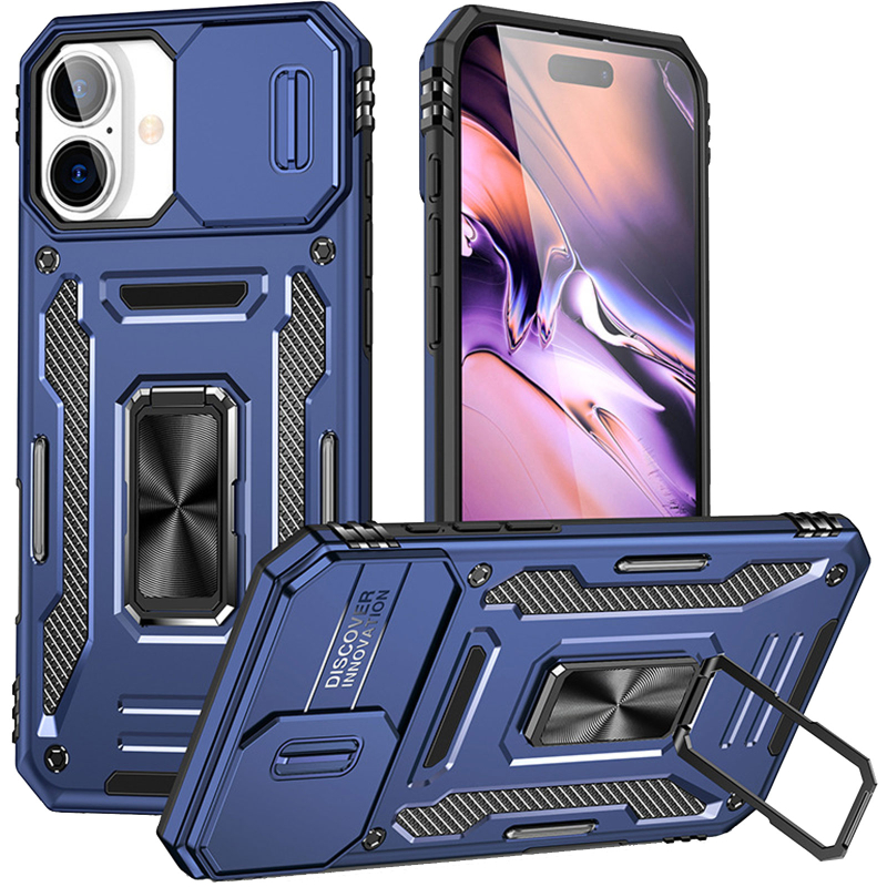 Протиударний чохол Camshield Army Ring для Apple iPhone 17 (6.3) | Броньований з кільцем-підставкою Фотографія №1 Протиударний чохол Camshield Army Ring для Apple iPhone 17 (6.3) | Броньований з кільцем-підставкою на малюнкі №1