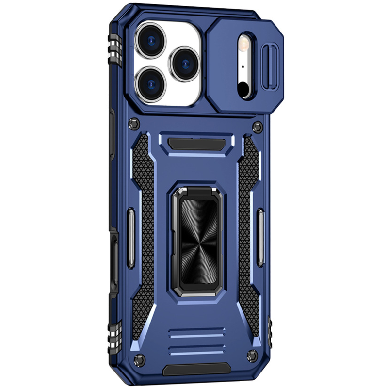 Ударостійкий чохол Camshield Army Ring для Apple iPhone 17 Pro (6.3"), Синій / Navy, Силікон, купити оптом з доставкою