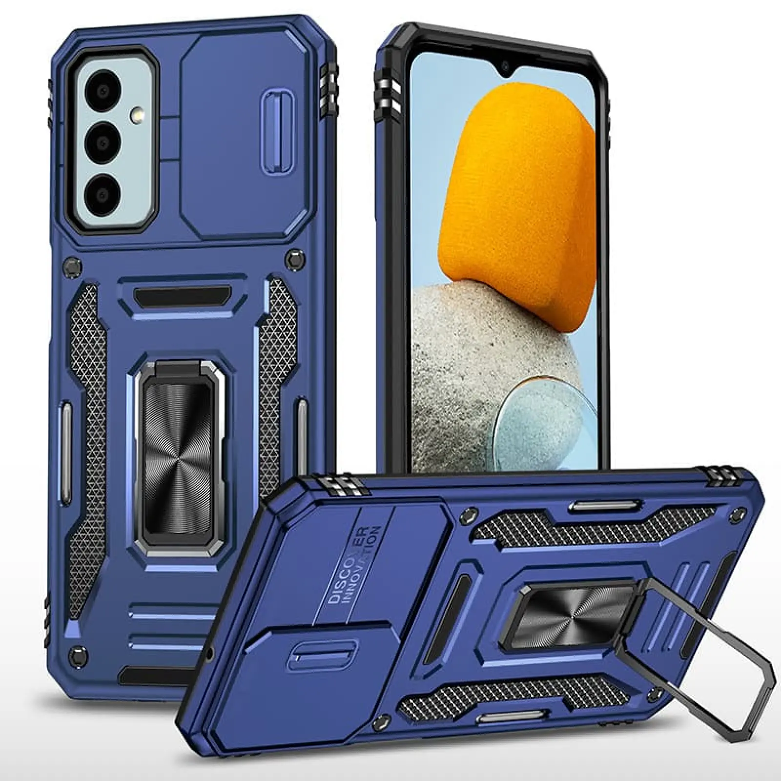 Ударопрочный чехол Camshield Army Ring для Samsung Galaxy A17 4G/5G / A16 4G/5G, Синий / Navy, Силикон, купить оптом с доставкой
