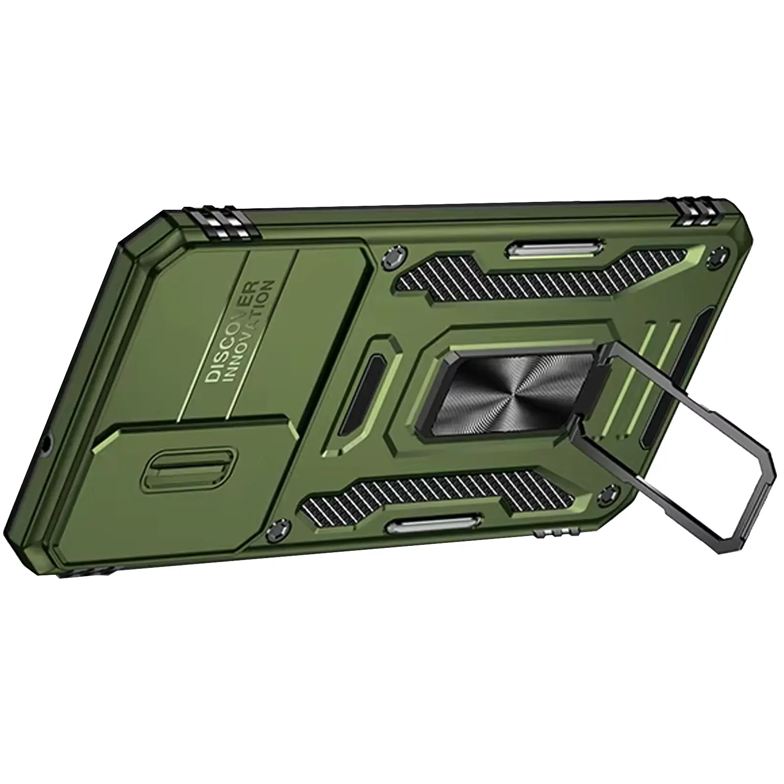 Ударостійкий чохол Camshield Army Ring для Samsung Galaxy S25 FE, Оливковий / Army Green 1, Силікон, купити оптом з доставкою