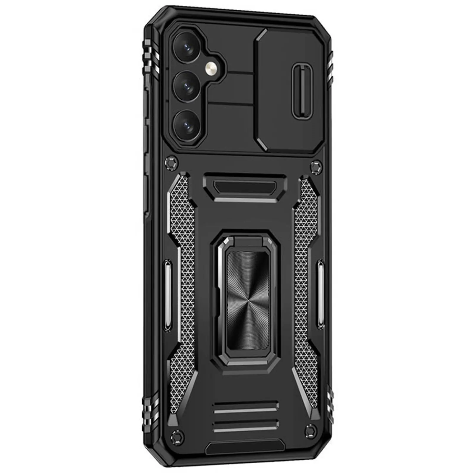 Ударостійкий чохол Camshield Army Ring для Samsung Galaxy S25 FE, Чорний / Black 1, Силікон, купити оптом з доставкою