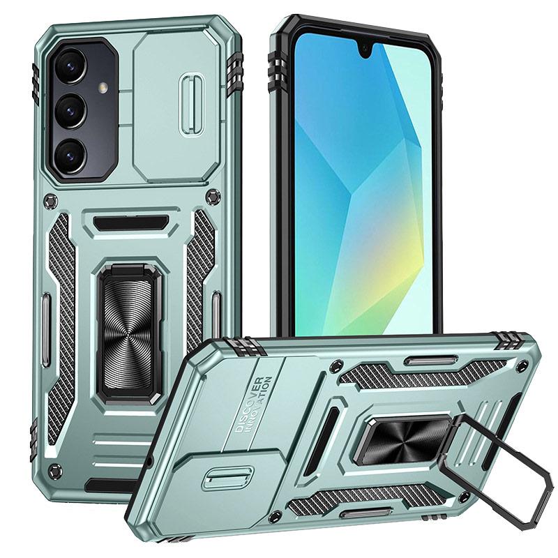 Противоударный чехол Camshield Army Ring для Samsung Galaxy A37 5G | Бронированый с кольцом-подставкой на картинке №1