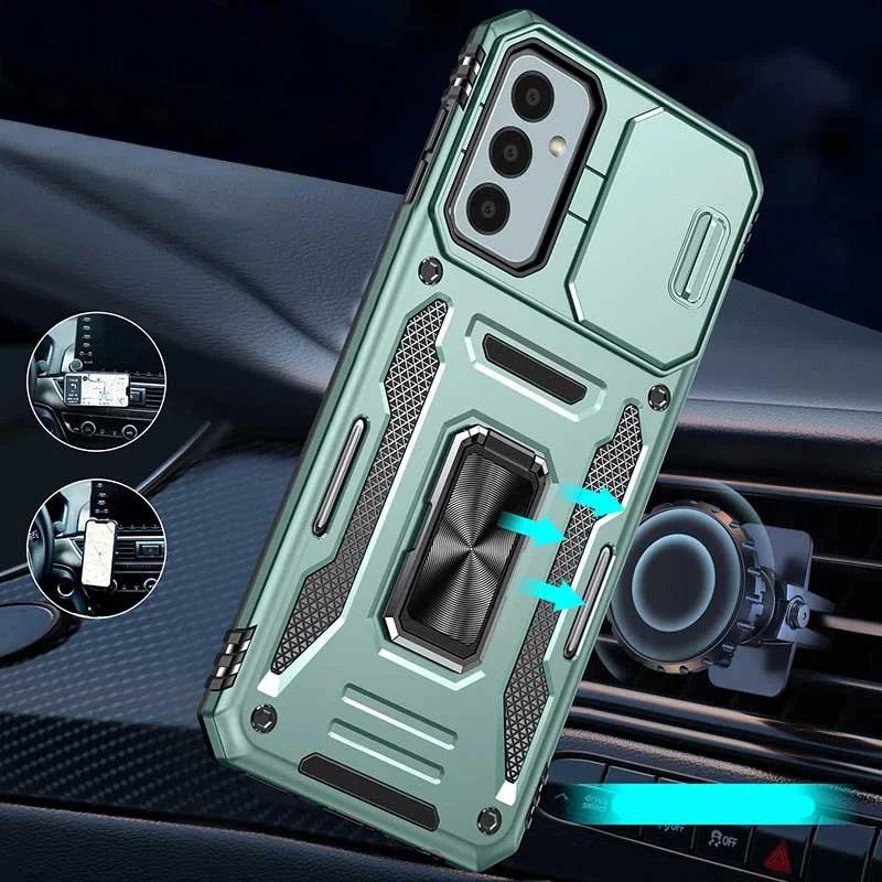 Противоударный чехол Camshield Army Ring для Samsung Galaxy A37 5G | Бронированый с кольцом-подставкой на картинке №2