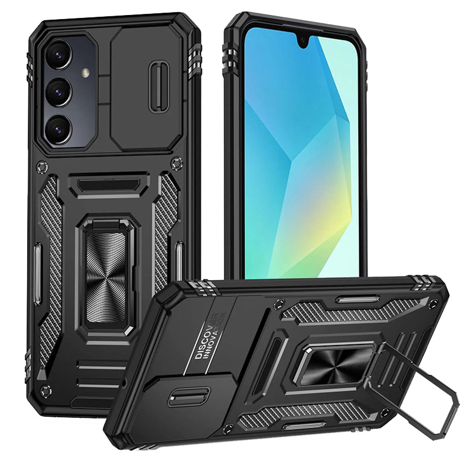 Ударопрочный чехол Camshield Army Ring для Samsung Galaxy A37 5G / A36 5G / A56 5G, Черный / Black, Силикон, купить оптом с доставкой