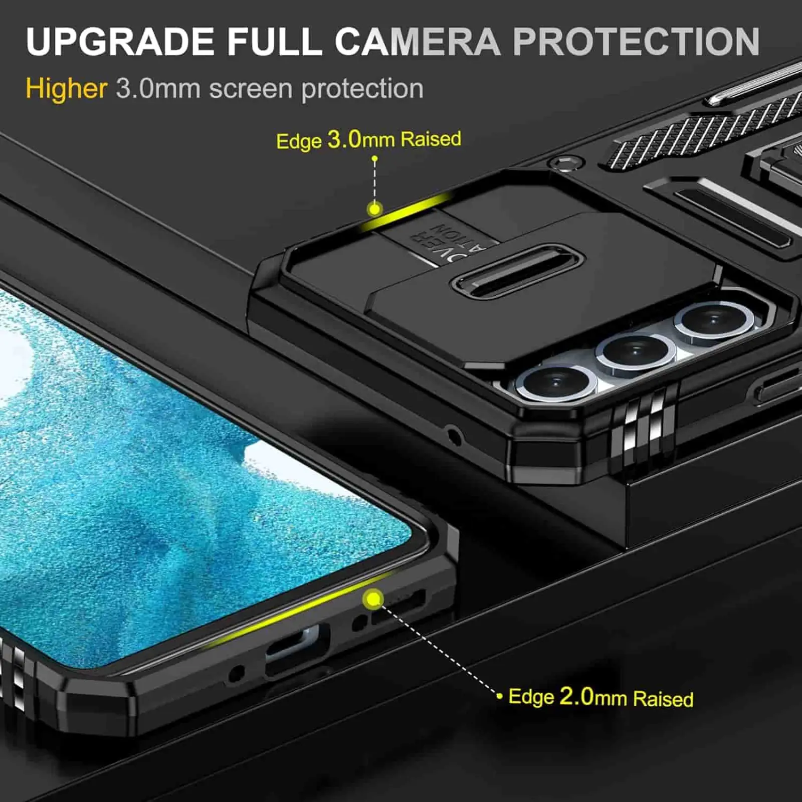Ударопрочный чехол Camshield Army Ring для Samsung Galaxy A57 5G, Черный / Black 5, Силикон, купить оптом с доставкой