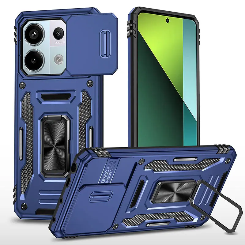 Ударопрочный чехол Camshield Army Ring для Xiaomi 15T, Синий / Navy, Силикон, купить оптом с доставкой