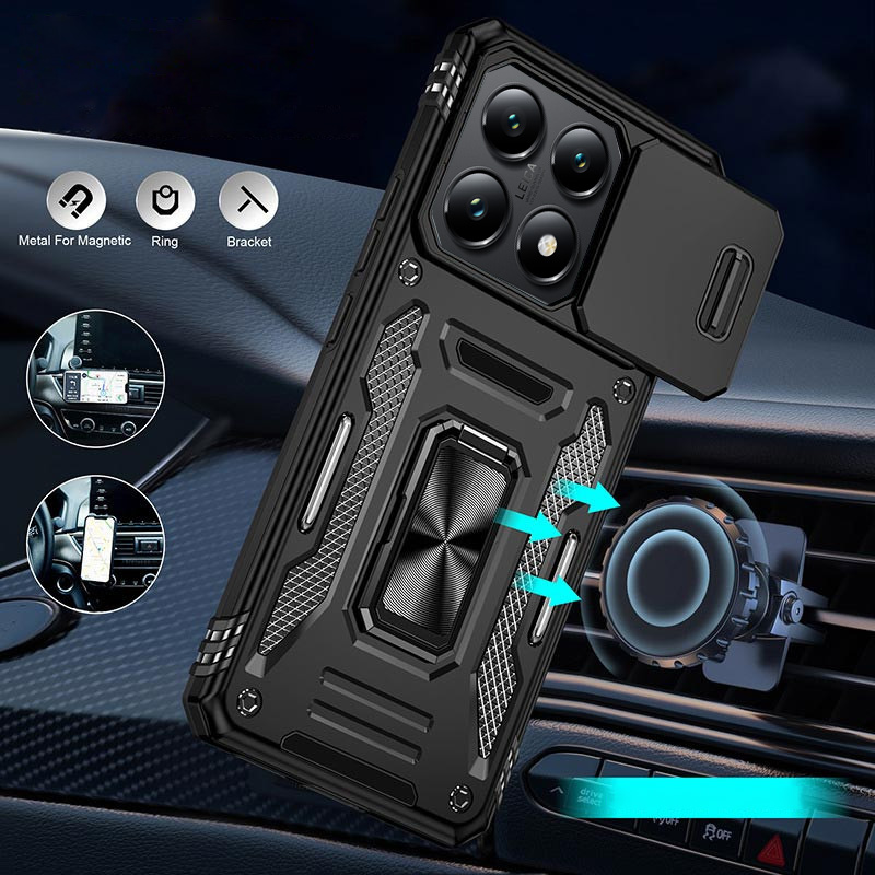 Ударопрочный чехол Camshield Army Ring для Xiaomi 17, Черный / Black 1, Силикон, купить оптом с доставкой