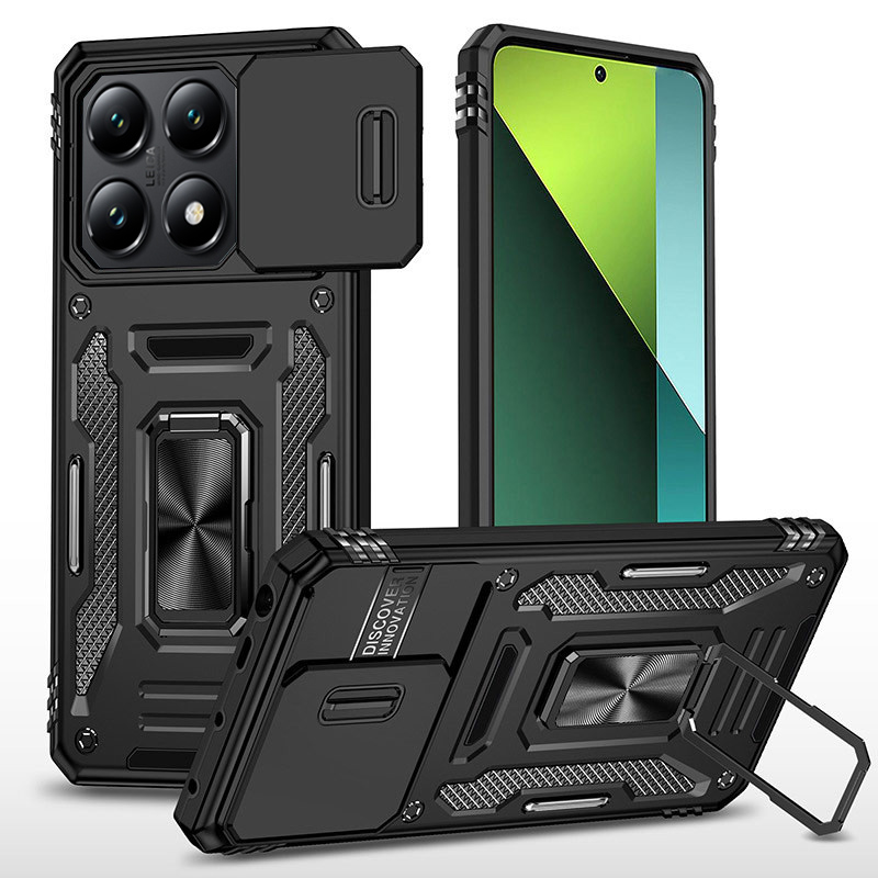 Ударопрочный чехол Camshield Army Ring для Xiaomi 17, Черный / Black, Силикон, купить оптом с доставкой