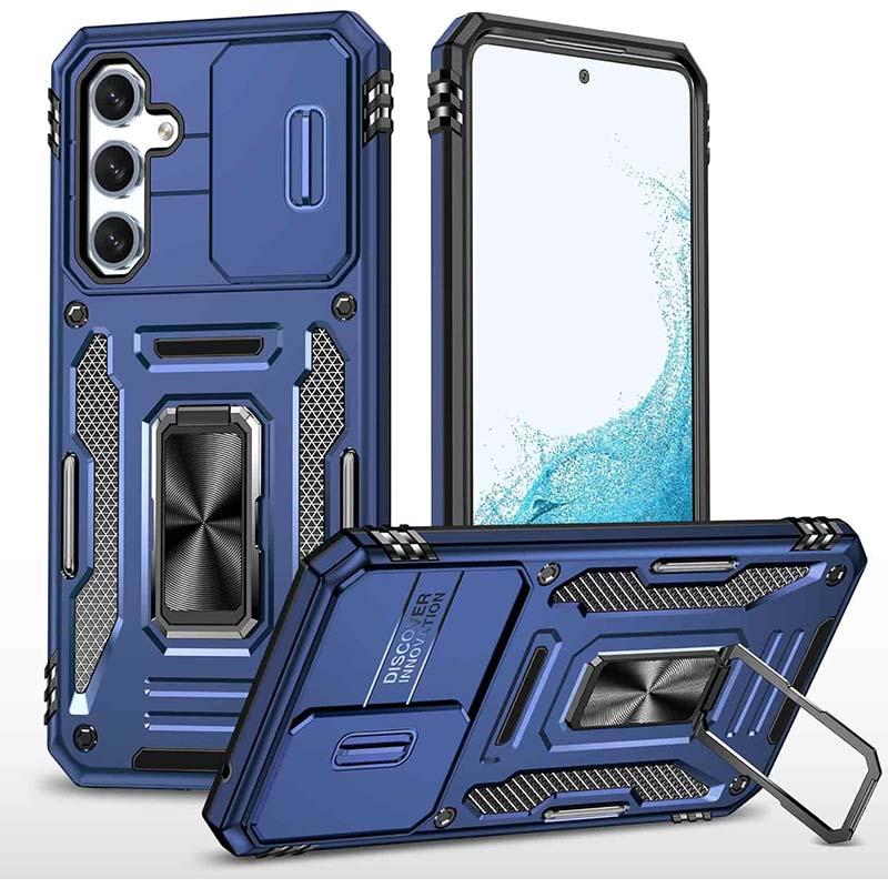 Противоударный чехол Camshield Army Ring для Samsung Galaxy S26+ | Бронированый с кольцом-подставкой на картинке №1