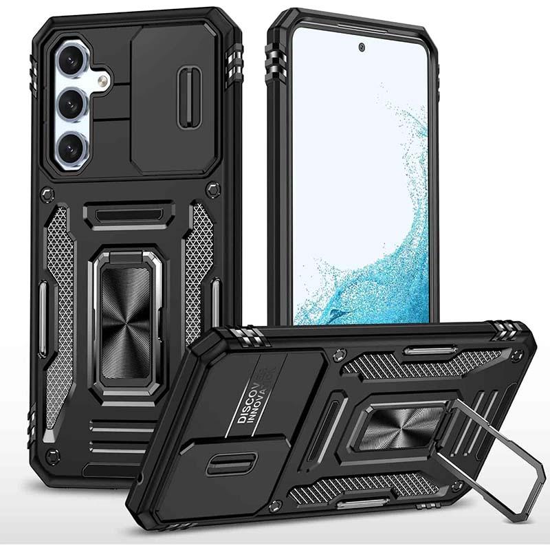 Противоударный чехол Camshield Army Ring для Samsung Galaxy S26+ | Бронированый с кольцом-подставкой на картинке №1