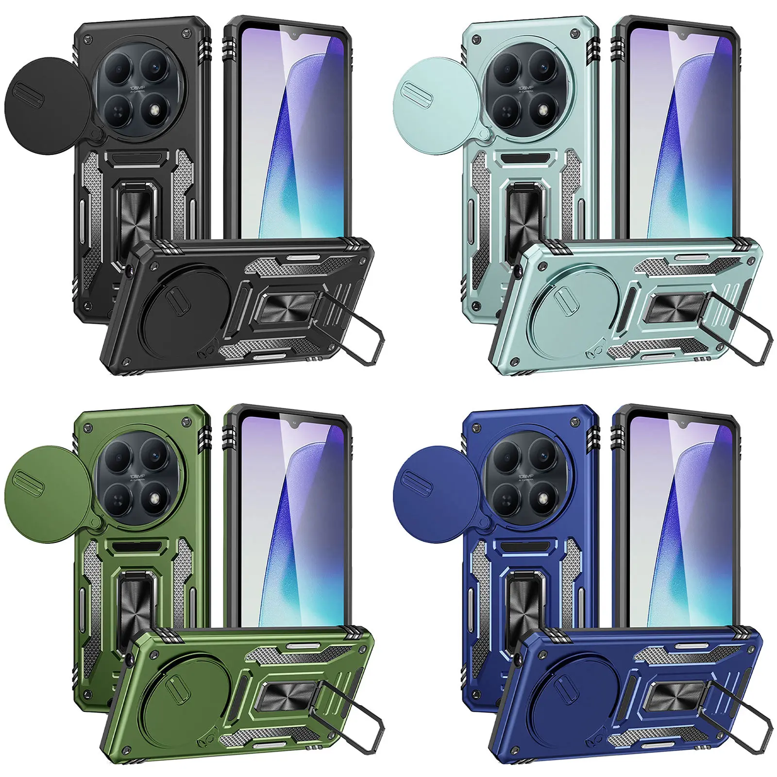 Ударопрочный чехол Camshield Army Ring для Xiaomi Redmi Note 15 (EU) / Poco M8 5G, Силикон, купить оптом с доставкой