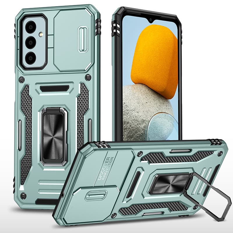 Ударопрочный чехол Camshield Army Ring для Samsung Galaxy A27, Зеленый / Light Green, Силикон, купить оптом с доставкой