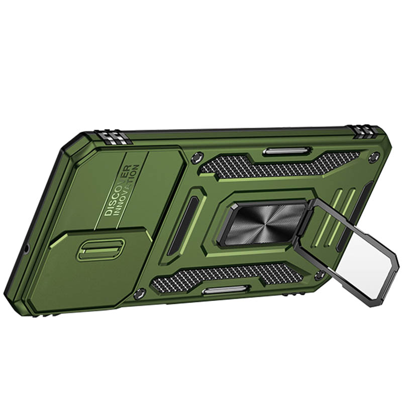 Ударопрочный чехол Camshield Army Ring для Samsung Galaxy A27, Оливковый / Army Green 1, Силикон, купить оптом с доставкой