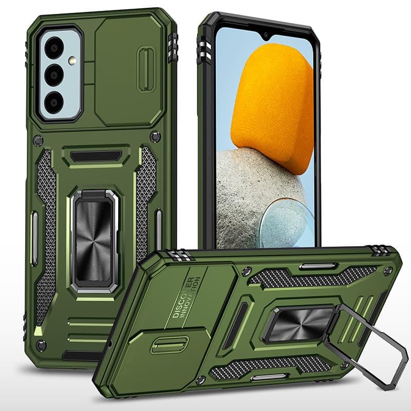 Ударопрочный чехол Camshield Army Ring для Samsung Galaxy A27, Оливковый / Army Green, Силикон, купить оптом с доставкой