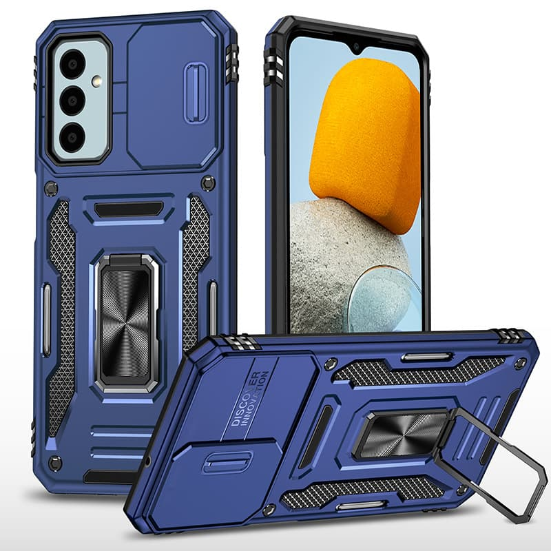 Ударопрочный чехол Camshield Army Ring для Samsung Galaxy A27, Синий / Navy, Силикон, купить оптом с доставкой