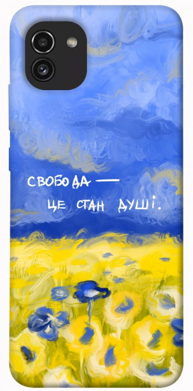 Чохол itsPrint Свобода це стан душі для Samsung Galaxy A03, love ukraine, купити оптом з доставкою