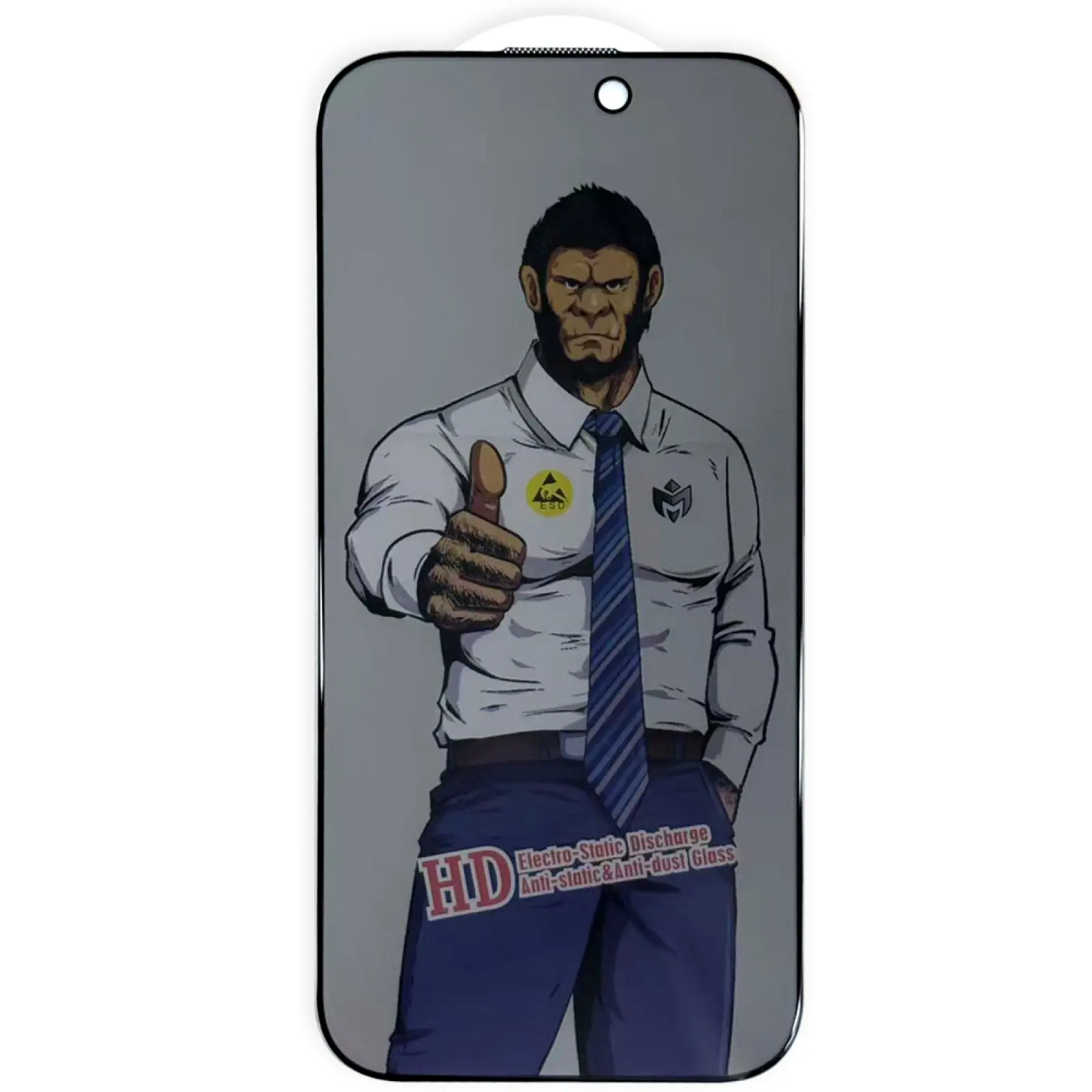 Защитное стекло Privacy 5D Anti-Static (тех.пак) для Apple iPhone 17 / 16 Pro (6.3"), Закаленное стекло, купить оптом с доставкой