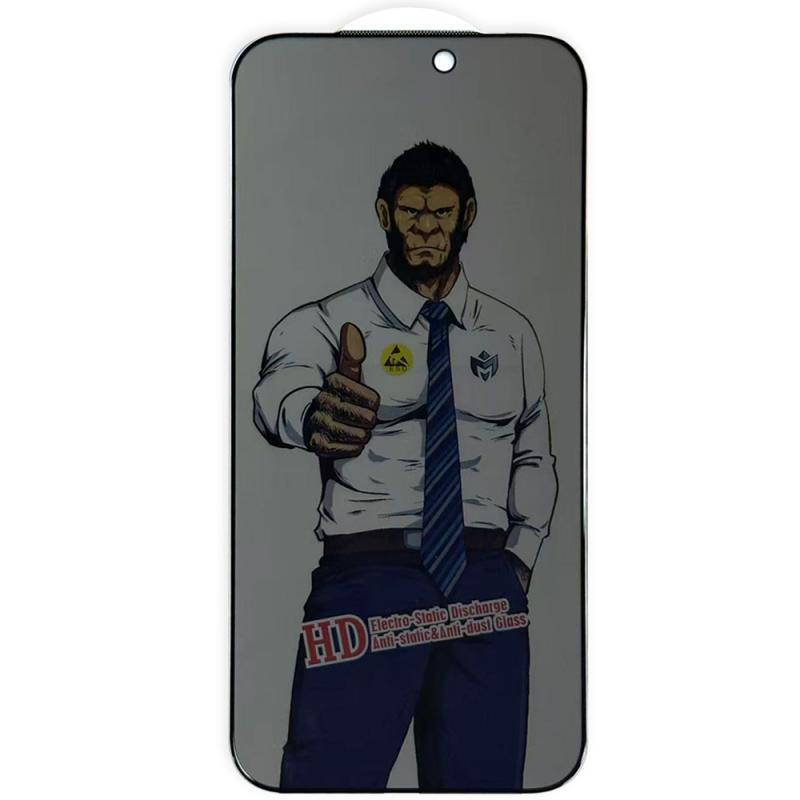 Загартоване захисне скло Privacy 5D Anti-Static для Apple iPhone 17 Pro Max (6.9) | завтовшки 0.33 мм (тех.пак) на малюнкі №1