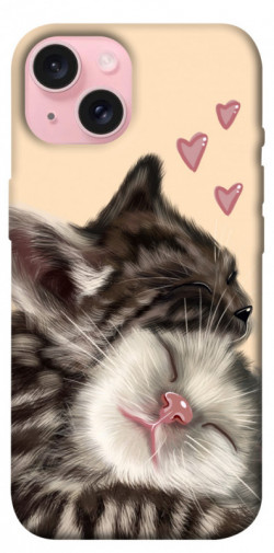 Чехол itsPrint Cats love для Apple iPhone 15 (6.1")