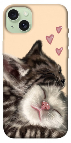 Чехол itsPrint Cats love для Apple iPhone 15 Plus (6.7")