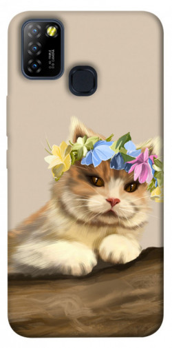 Чехол itsPrint Cat in flowers для Infinix Hot 10 Lite