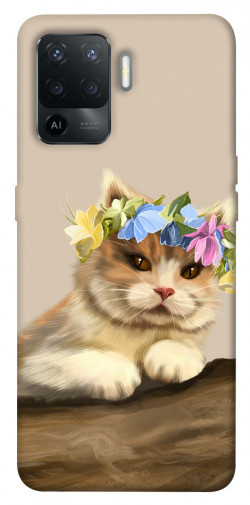 Чехол itsPrint Cat in flowers для Oppo Reno 5 Lite