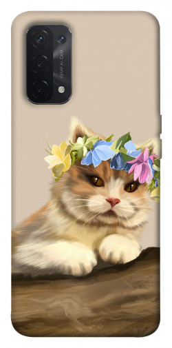 Чехол itsPrint Cat in flowers для Oppo A54 4G
