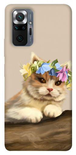 Чехол itsPrint Cat in flowers для Xiaomi Redmi Note 10 Pro Max