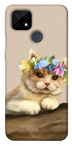 Чехол itsPrint Cat in flowers для Realme C21