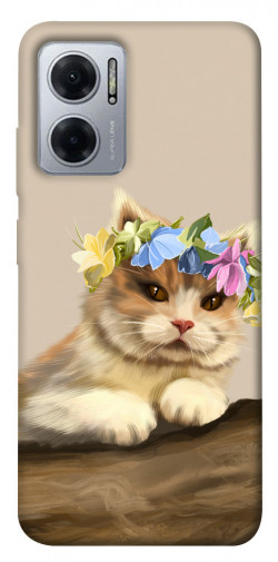 Чехол itsPrint Cat in flowers для Xiaomi Redmi Note 11E