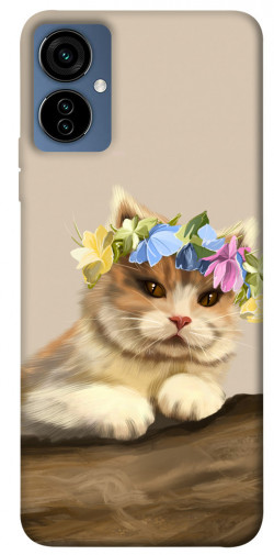 Чехол itsPrint Cat in flowers для TECNO Camon 19 Neo