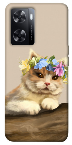 Чехол itsPrint Cat in flowers для Oppo A57s