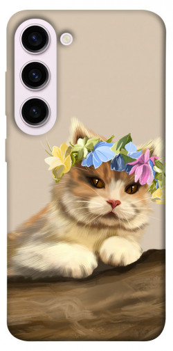 Чехол itsPrint Cat in flowers для Samsung Galaxy S23+