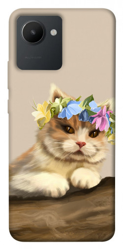 Чехол itsPrint Cat in flowers для Realme C30