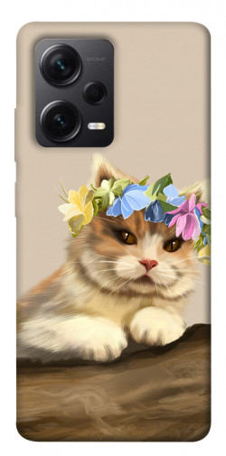 Чехол itsPrint Cat in flowers для Xiaomi Redmi Note 12 Pro+ 5G