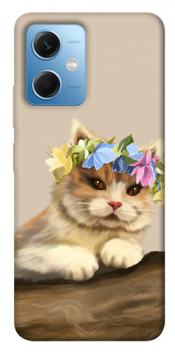 Чехол itsPrint Cat in flowers для Xiaomi Poco X5 5G