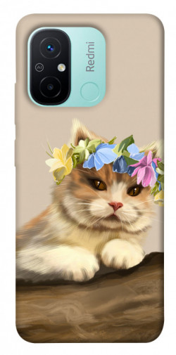 Чехол itsPrint Cat in flowers для Xiaomi Redmi 12C