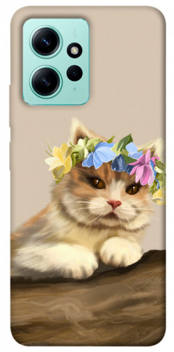 Чехол itsPrint Cat in flowers для Xiaomi Redmi Note 12 4G