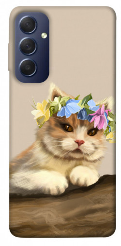 Чехол itsPrint Cat in flowers для Samsung Galaxy M54 5G