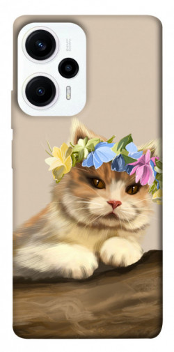 Чехол itsPrint Cat in flowers для Xiaomi Poco F5 Pro