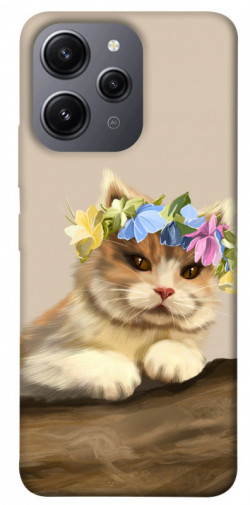 Чохол itsPrint Cat in flowers для Xiaomi Redmi 12