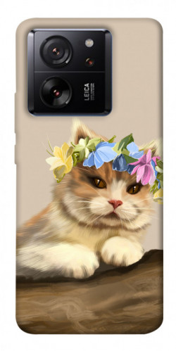Чехол itsPrint Cat in flowers для Xiaomi 13T