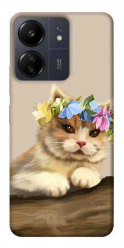 Чехол itsPrint Cat in flowers для Xiaomi Redmi 13C