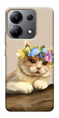 Чехол itsPrint Cat in flowers для Xiaomi Redmi Note 13 4G