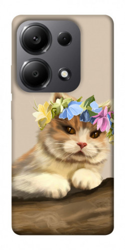 Чехол itsPrint Cat in flowers для Xiaomi Redmi Note 13 Pro 4G