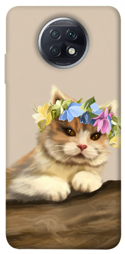 Чохол itsPrint Cat in flowers для Xiaomi Redmi Note 9 5G / Note 9T