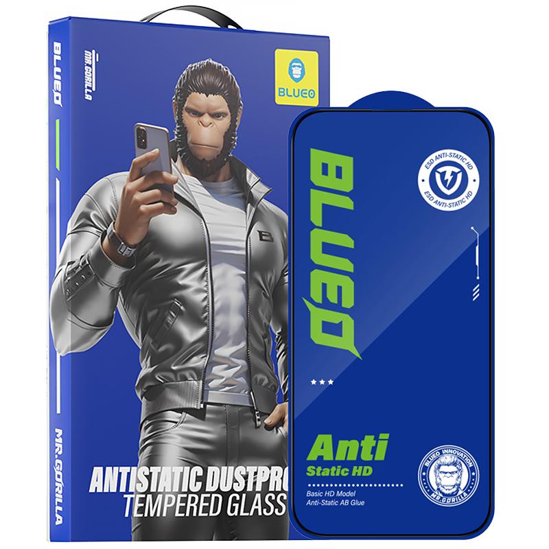 Загартоване захисне скло Blueo AntiStatic Glass Full Cover HD для Apple iPhone 14 Pro (6.1) | завтовшки 0.26 мм на малюнкі №1